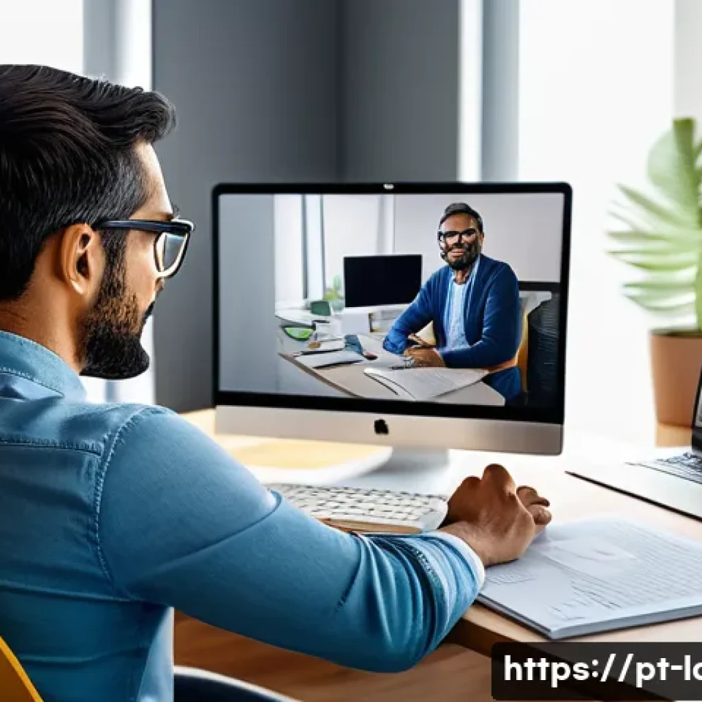 노동법 시험의 기출문제와 트렌드 - A modern home office setup illustrating a Brazilian professional working remotely, surrounded by leg...