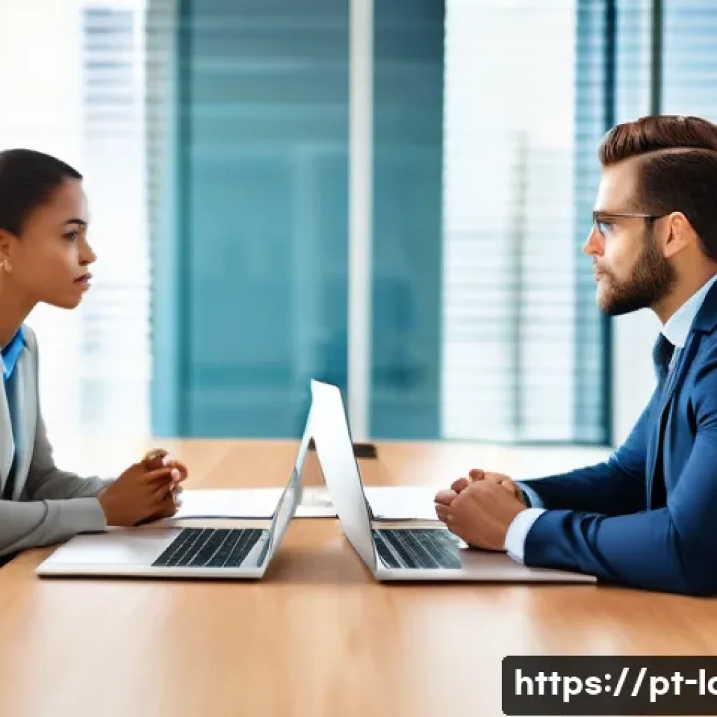 노무사 업무의 하루 루틴 - A modern corporate office scene showing a diverse group of professionals engaged in a conflict media...