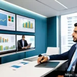 노무사의 연봉 상승 전략 - A professional Brazilian labor law consultant working in a modern office, dressed in formal business...